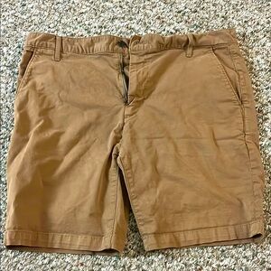 7 For All Mankind Men's Brown Flat Front Shorts